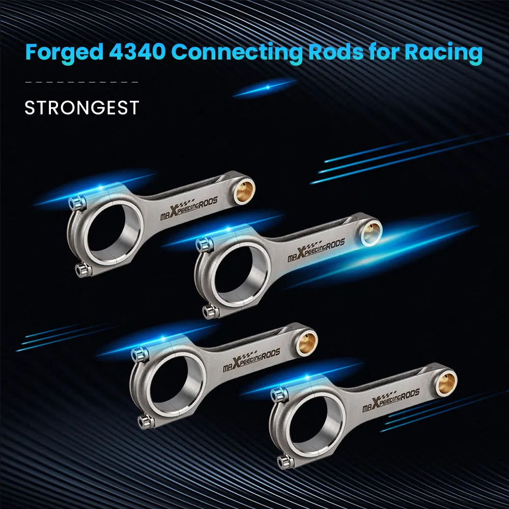 Bielle Forgiate 4340 H-Beam Per Acura & Honda D16L D16A1 D16A6 D16Y7 D16Y8 D16Z6 Pleuel 4340 Bielle Bulloni Per 138.63Mm