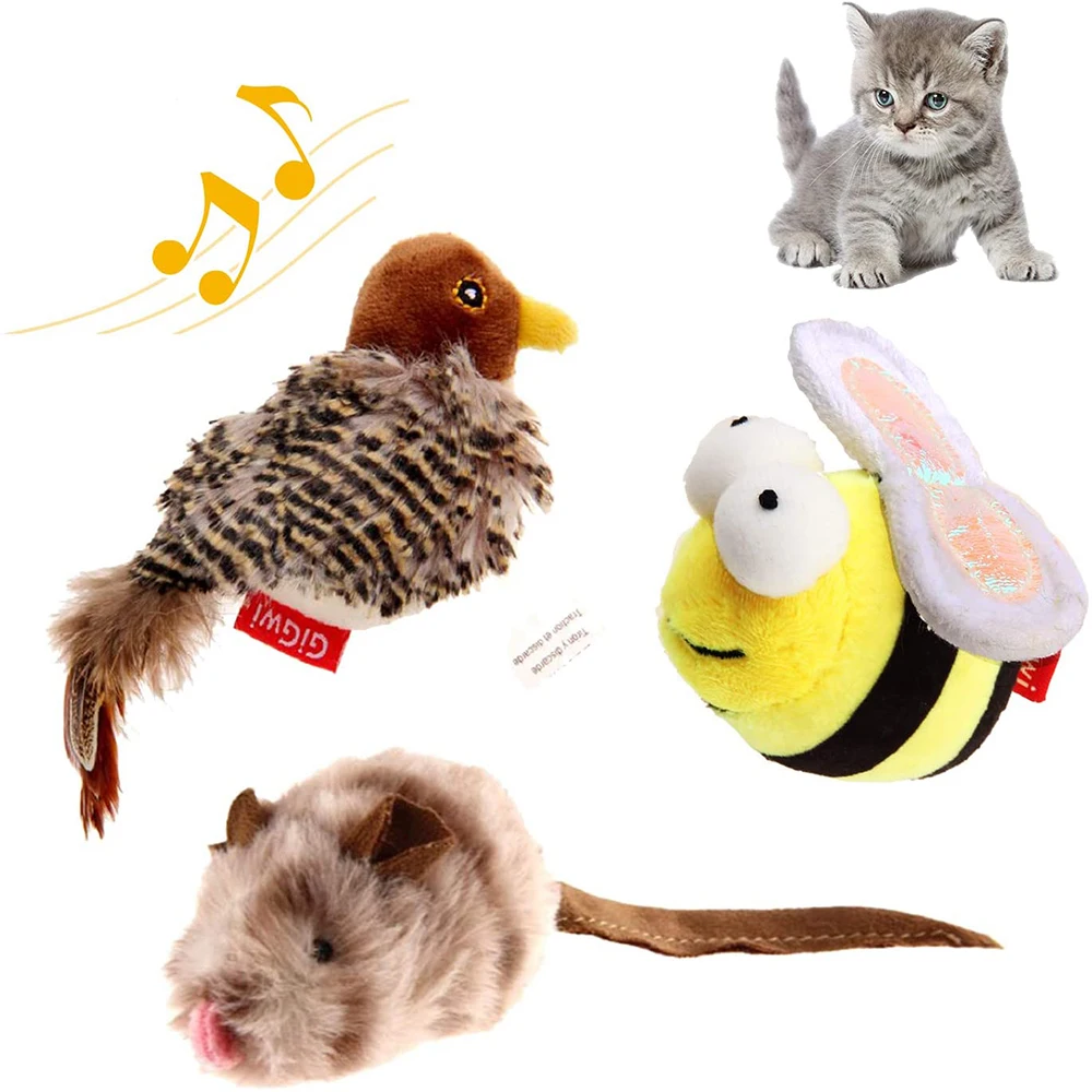 Pet Cat Toy Interactive Scratching Kitten Toy Play And Squeak Tease Cat Toy Cat Catcher Simulation Bird Mouse For Cats To Play