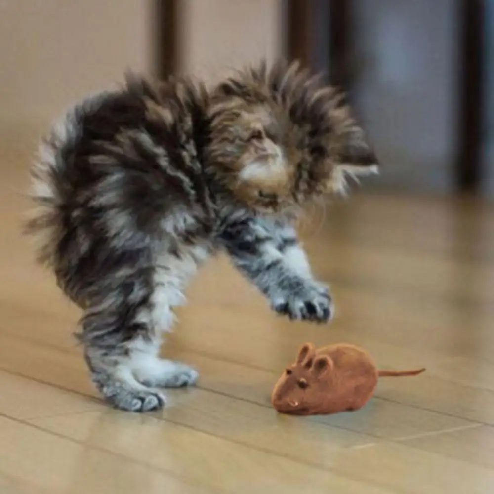 Faux Little Mouse Squeak Noise Sound Rat Playing Toy For Pet Cat Dog Furry Peluche Interactive Mouse Toy Scratch Training Supplies