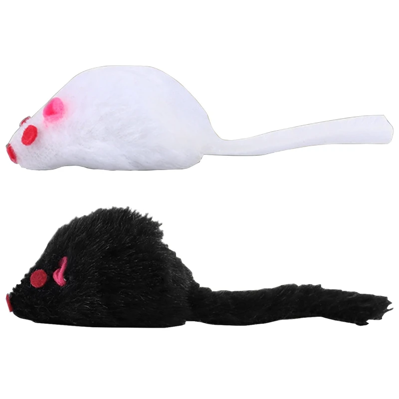 Interactive Rat For Cat Toy Squeak Mice For Indoor Cats For Play Mouse With Rattle Sound For Cats And Kittens Plush Rats