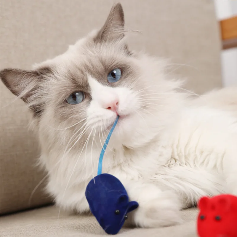 Squeak Toys Mouse Rubber Durable Pets Toy Interactive For Puppy Cute Dogs Peluche Fashion Training Pet Dog Accessories Fornitore