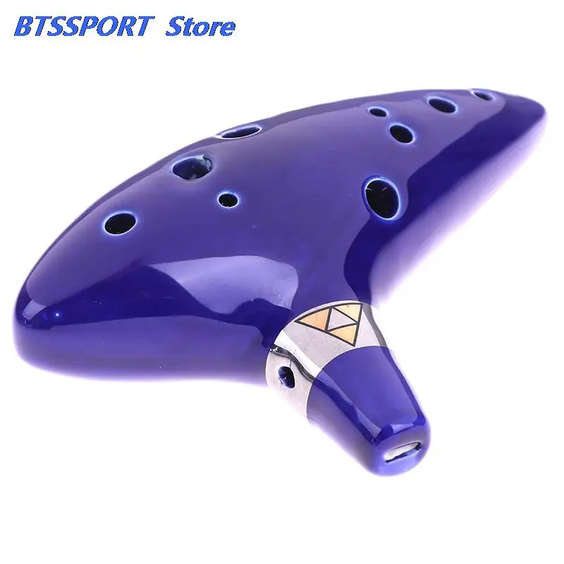Strumento Musicale Blu Flauto Ocarina 12 Fori Ocarina Ceramica Alto C Legenda Del Flauto Ocarina Ocarina Ispirato Al Tempo 1 Pz