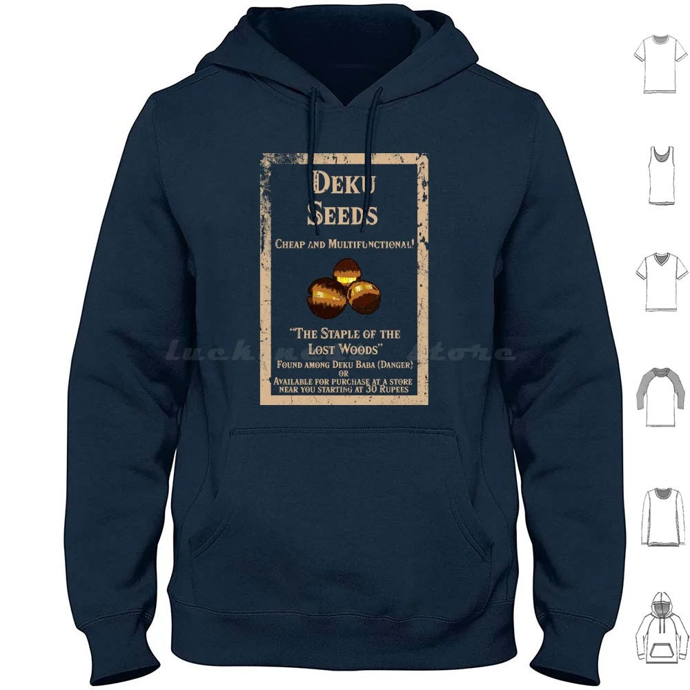 Deku Seeds Felpe Con Cappuccio Manica Lunga Legend Of Deku Deku Tree Deku Seed Ocarina Of Time Majoras Twilight Princess Skyward