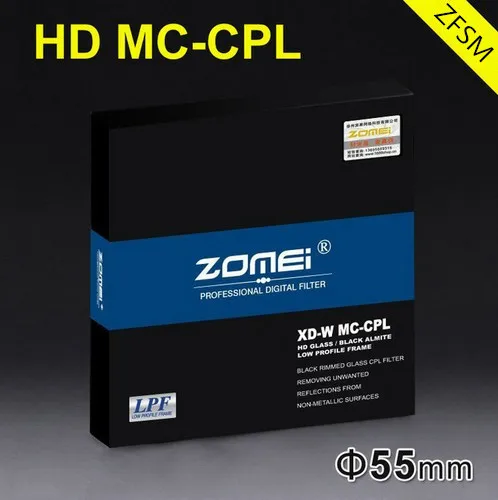 Zomei 55Mm Filtro Hd Cpl Polarizzatore Sottile Pro Hd 18 Strato Mc Circolare Filtro Polarizzatore Per Canon Nikon Sony Pentax Leica Lens