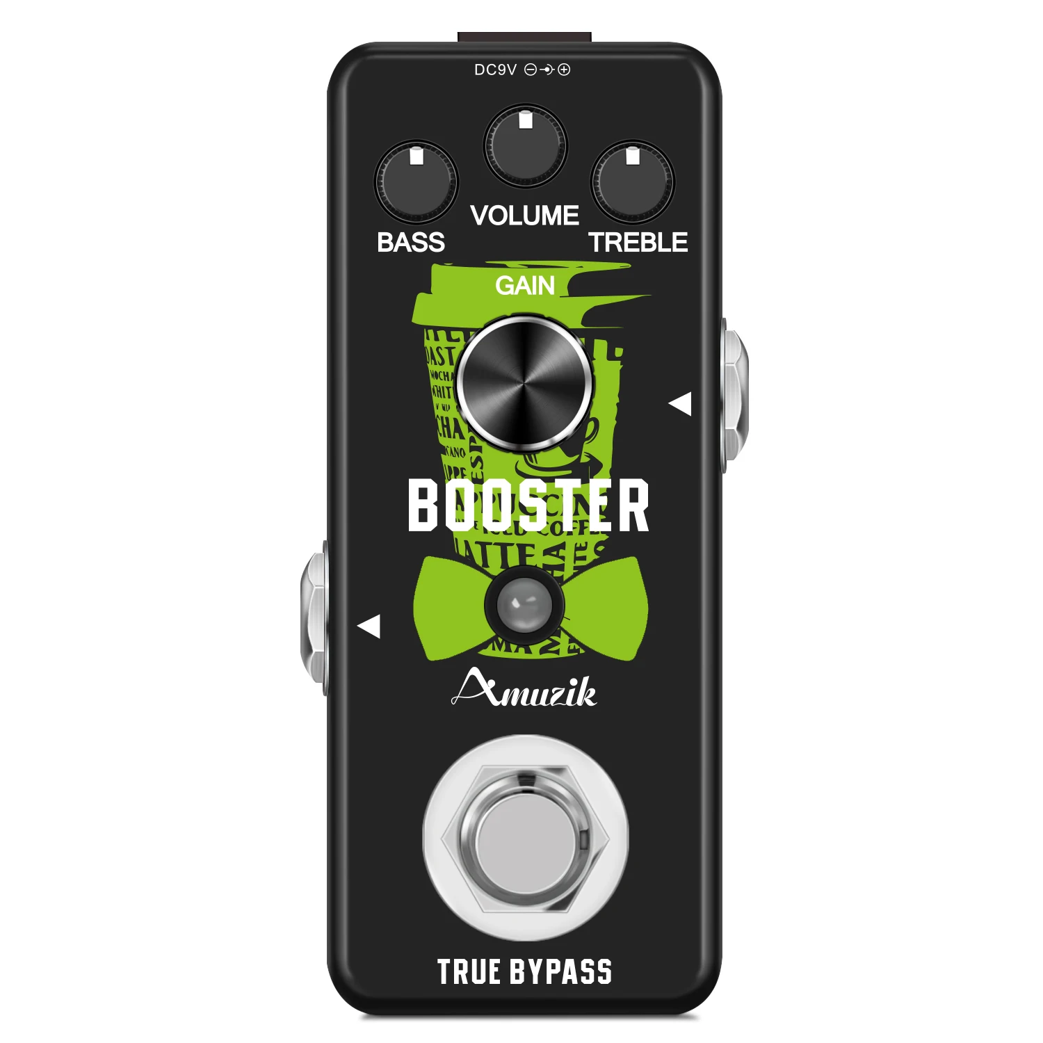 Amuzik Lef-318 Pedale Booster Per Chitarra Pure Boost Effect Pedali Amplificazione Del Segnale Analogico Puro Suono Incoraggiamento