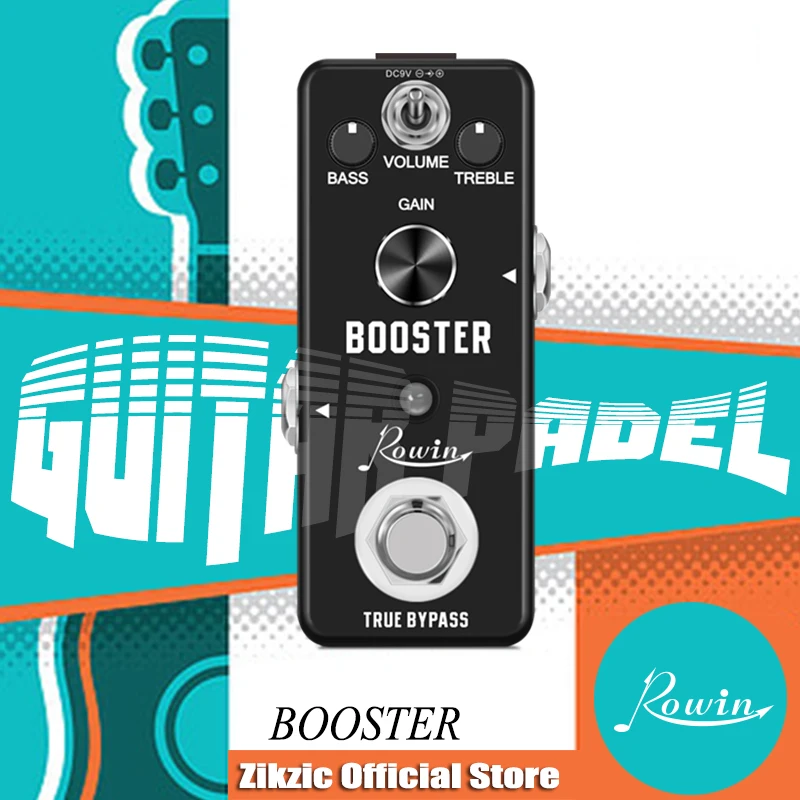 Rowin Lef-318 Pedale Booster Per Chitarra Pure Boost Effect Pedali Amplificazione Del Segnale Analogico Puro Suono Incoraggiamento