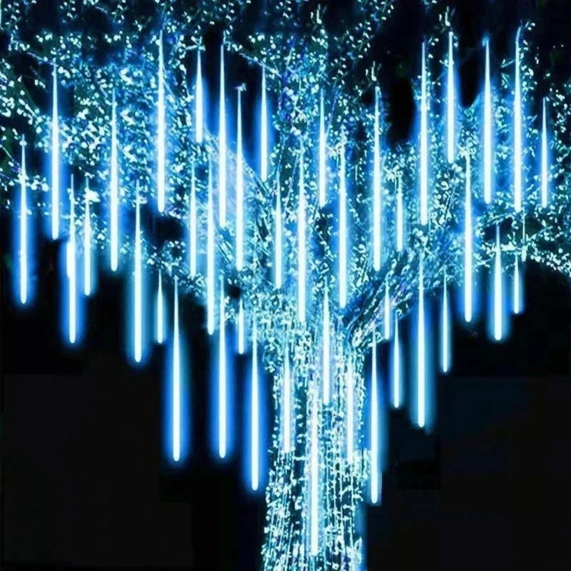 30Cm /50Cm Impermeabile Meteor Shower Rain 8 Tube Led String Lights Per Le Vacanze All'Aperto Decorazione Natalizia Albero Eu/Us/Au/Uk Plug