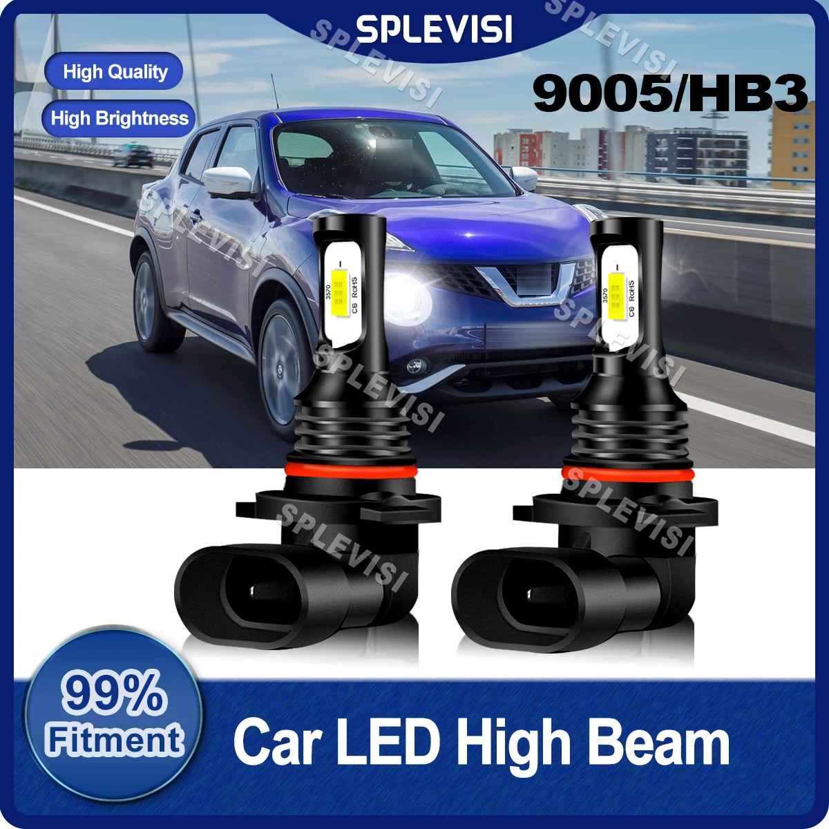 6000K Hid White Led Headlight 9005/Hb3 Lampadine Abbaglianti 8000Lm Per Nissan Juke 2014 2015 2016 2017 2018 2019 2020 2021 2022 2023