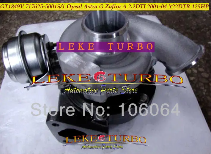 Gt1849V 717625-5001 S 717625-0001 717625 860050 860098 Turbo Per Opel Vauxhall Astra G Zafira A 2002 -2.2L D Y22Dtr Euro 3 125Hp
