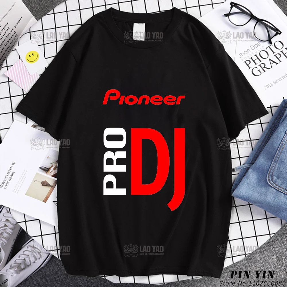 Cool Dj Style Pioneer Logo T Shirt Per Uomo Donna T-Shirt Uomo Abbigliamento Magliette Grafiche Kaws Y2K