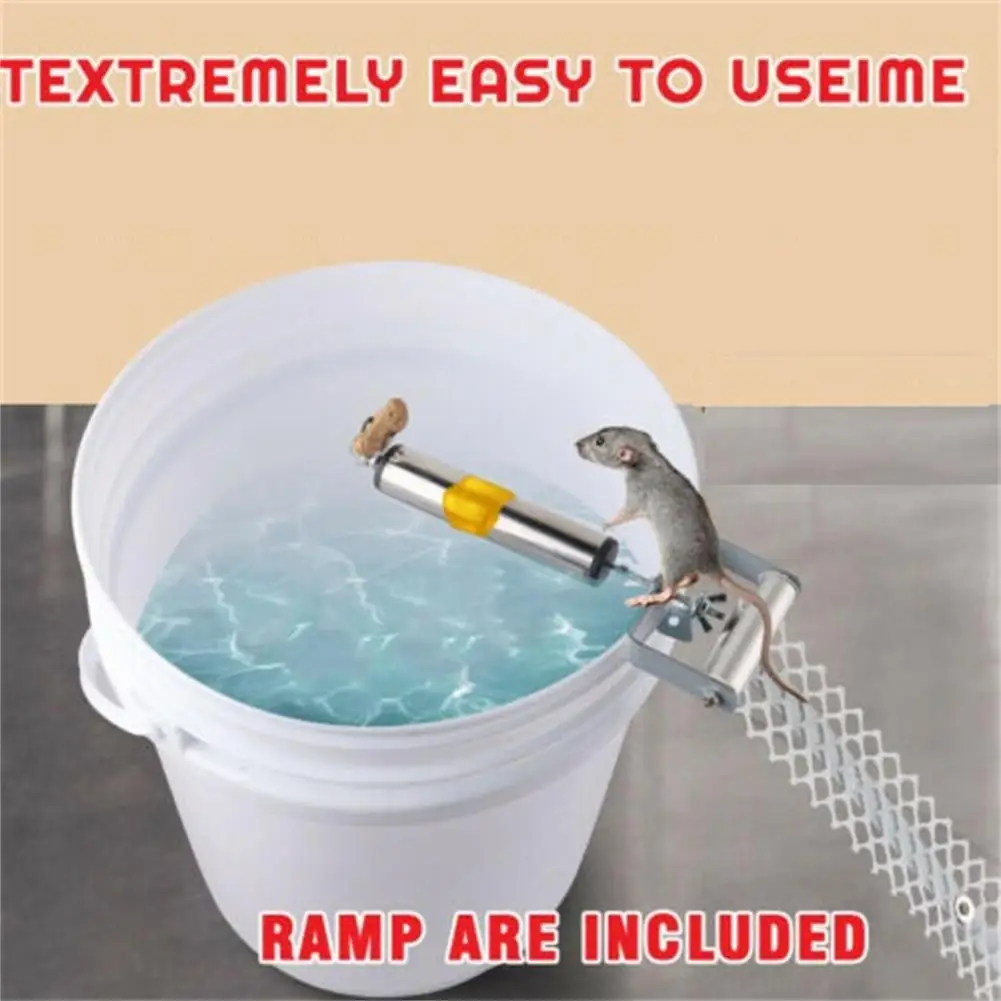 Mouse Killer Roll Trap Log Grip Bucket Rolling Roller + Ramp Cattura Topi Topi Per Home Warehouse Restaurant