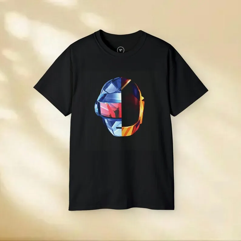 Maglietta Q Ultra Cotone Daft Punk Maniche Lunghe O Corte
