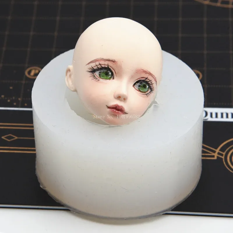Ultra Light Clay Doll Face Outline Stampo In Silicone Resina Fai Da Te Argilla Q Versione Cartoon Cartoon Character Face Outline Making Mold