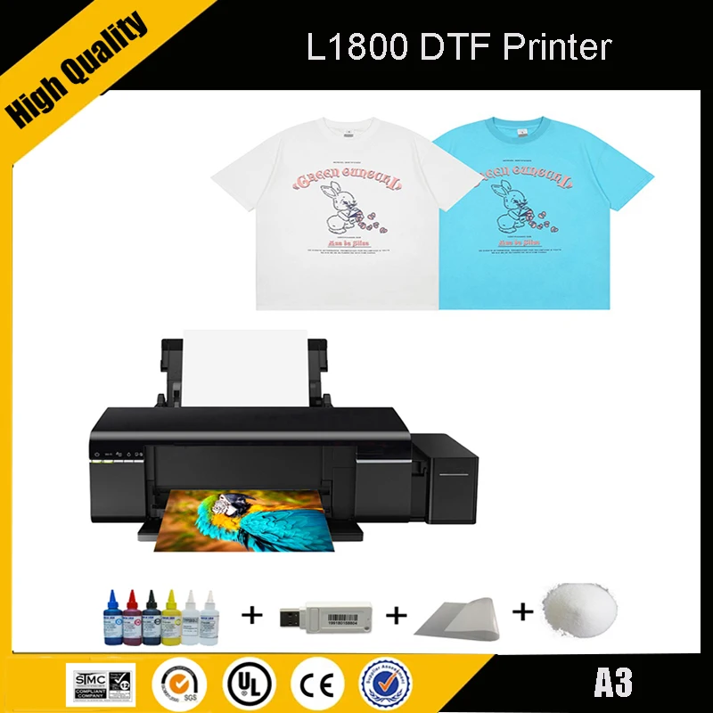 Lxhcoody A3 Dtf Printer Per Epson L1800 White Ink Dtf Printer Heat Transfer Pet Film L1800 Dtf Printer Transfer Film Printing