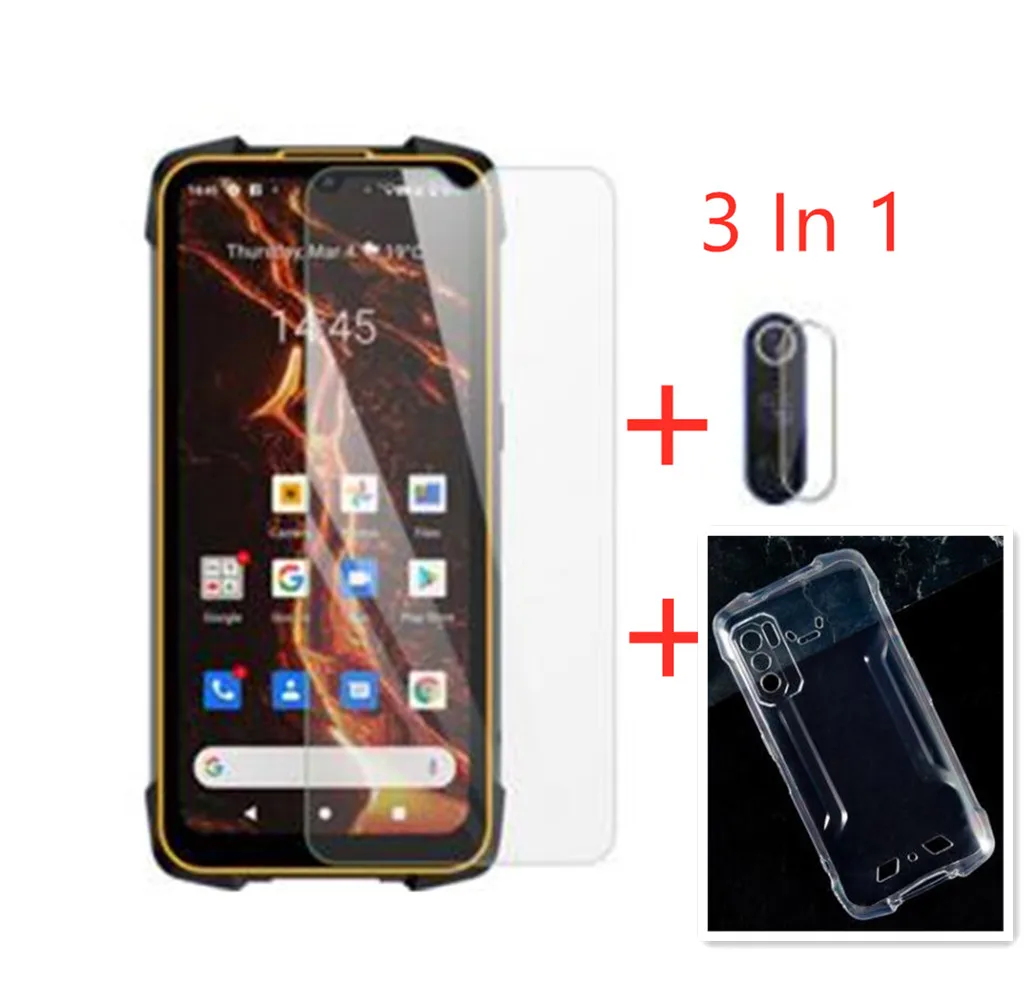 Custodia 3 In 1 Vetro Temperato Per Fotocamera Su Cubot King Kong 5 Pro Custodia 6.09 "Pellicola Proteggi Schermo Cubot King Kong 5 Pro 2.5D Vetro
