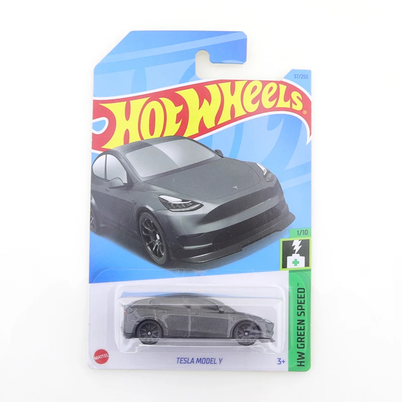 2023 Hot Wheels Tesla Model Y #37/250 Hw Green Speed 1/10 Mini Lega Coupe 1/64 Metallo Diecast Model Car