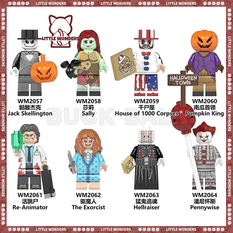 4.5Cm Billy Hellraiser Scream Killer It Action Figure Horror Film Series Anime Figure Assemblare Giocattoli Modello Bambini Regali Di Halloween