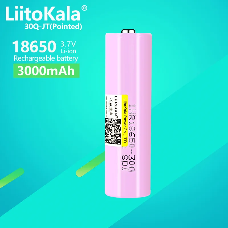 1 Pz Liitokala Inr18650 30Q 3.7V Batteria Ricaricabile Agli Ioni Di Litio 30A Scarica Per Samsung Inr18650 Torcia Auto Luci A Led Lampade