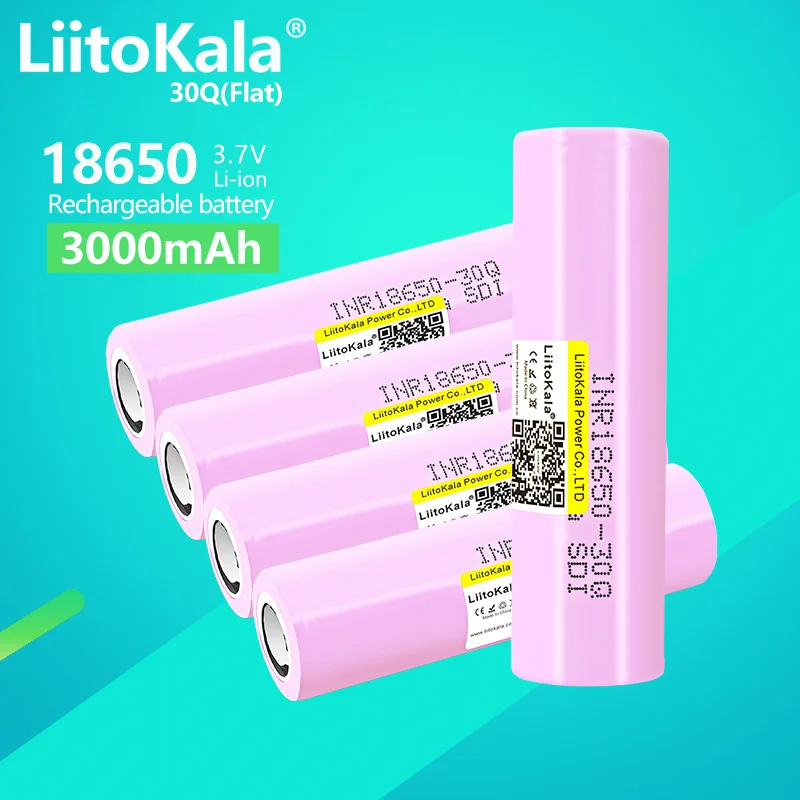 5 Pz Liitokala Inr18650 30Q 3.7V Batteria Ricaricabile Agli Ioni Di Litio 30A Scarica Per Samsung Inr18650 Torcia Auto Luci A Led Lampade