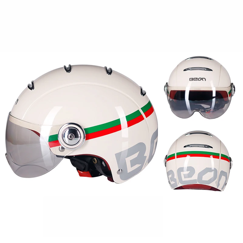 Beon B105 Casco Moto Open Face E-Bike Casco Vintage Moto Scooter Moto Casco Capacete
