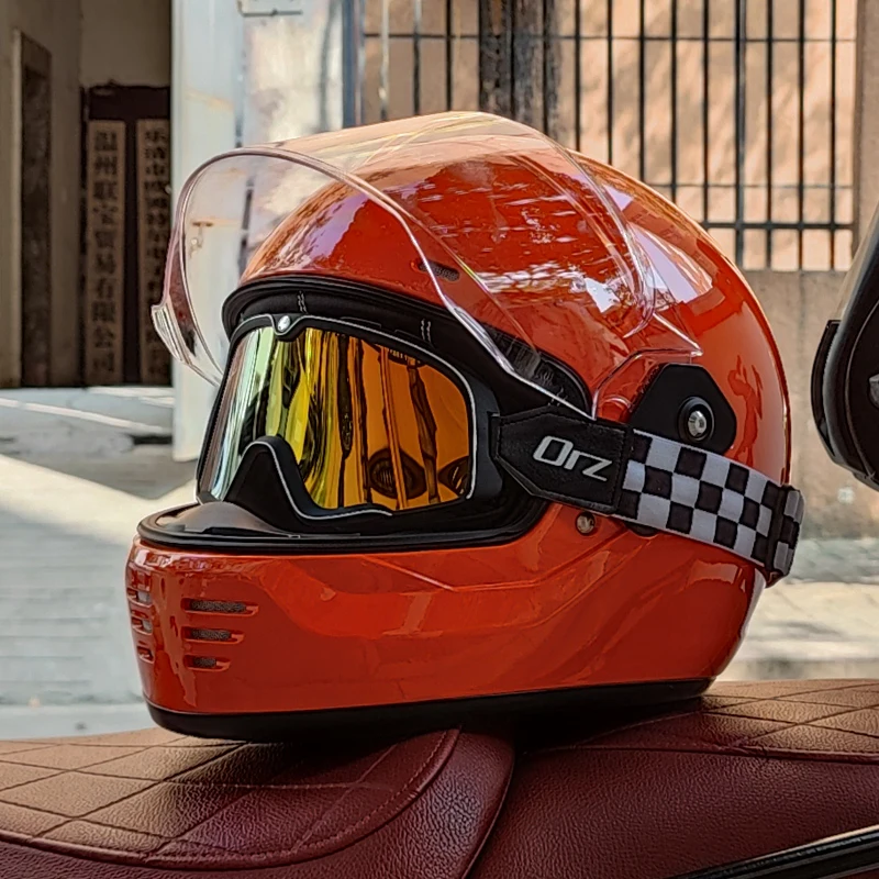 Casco Moto Integrale Casco Moto Retro Casco Vintage Moto Casco Modulare Approvazione Dot