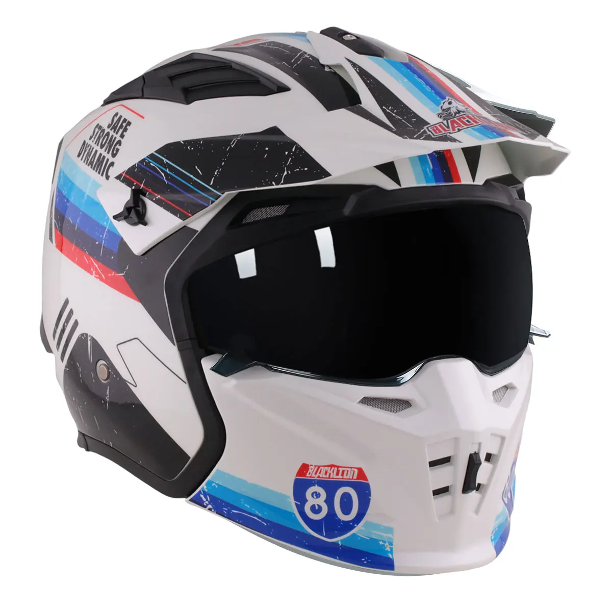 Racing Off Road Cross Helmet Full Face Dirt Bike Casque Moto Cascos Detacable Chin Vintage Open Face Helmet Kask Ece Approvato