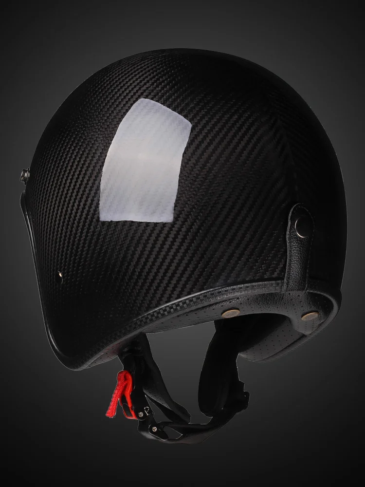 Caschi Da Motocross Vintage Moto Bike Dot Carbonfiber Casco Da Moto Retrò Casco Stile Giapponese Moto 3/4 Mezza Faccia Aperta