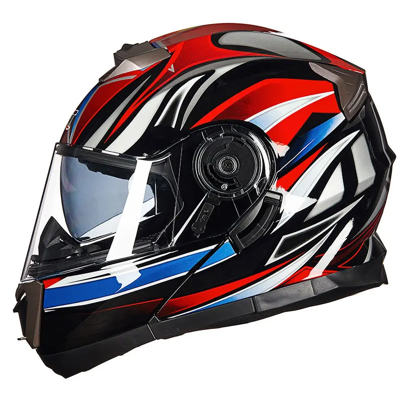 Nuovo Casco Moto Vintage Casco Moto Racing Flip Up Casco Integrale Da Equitazione Cruiser Motorcross Uomo Donna Casco Moto