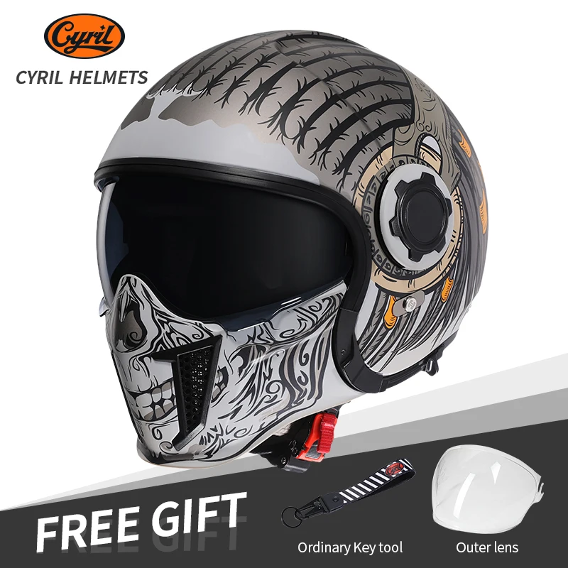 Caschi Vintage 3/4 Per Accessori Moto Capacete Rimovibile Safety Dot Certified Ece Light Weight Moto Helmet Ride Casco