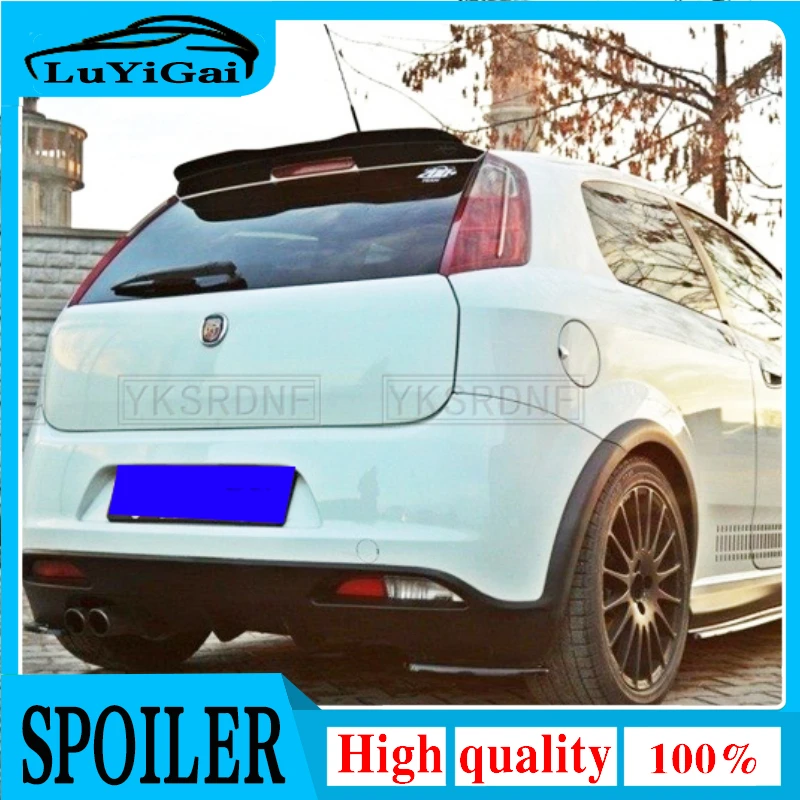 Per Fiat Grande Punto Abarth Spoiler 2007-2010 Fibra Di Carbonio Di Alta Qualità Nero Lucido Spoiler Colore Fai Da Te Spoiler Fiat