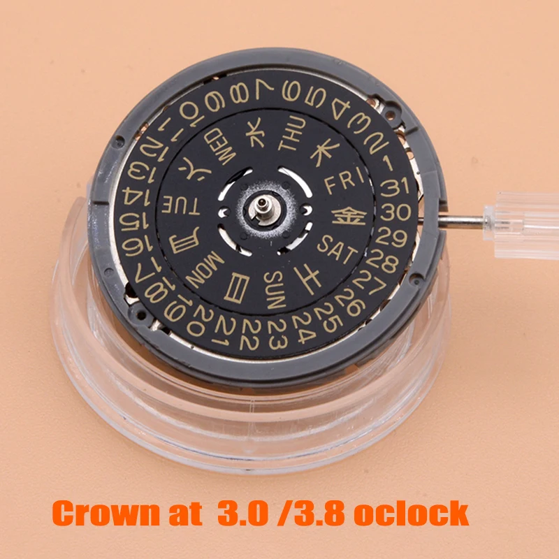 Mod Seiko Nh35 Nh36 Movimento Automatico Oro Kanji Data Week Dial Crown At 3.0/3.8 Seiko Mechanical Diving Japan Watch Movt