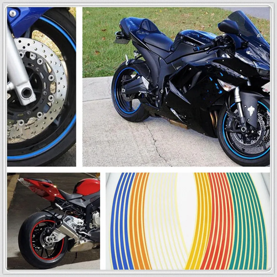 Strisce Moto Ruota Adesivo Riflettente Decalcomanie Rim Tape Bike Car Styling Per Mv 800/Rr Dragster Ktm Duke Smr Smt
