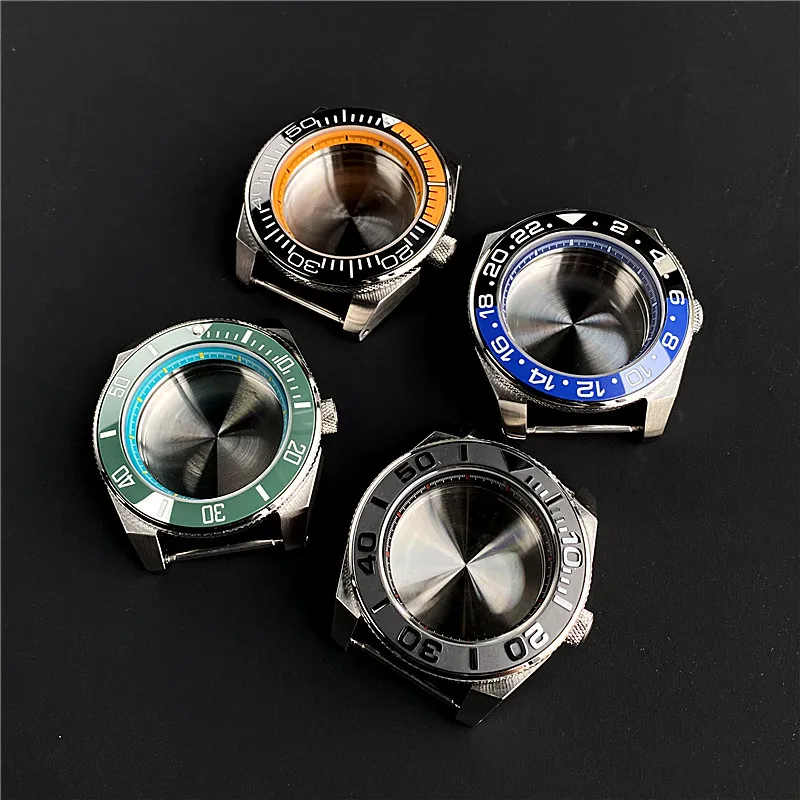 Yacht Seamaste Submarine Design 43Mm Cassa Dell'Orologio Ceramica Luminosa Inserto Lunetta Impermeabile Per Movimento Nh35 Seiko Samurai Mod