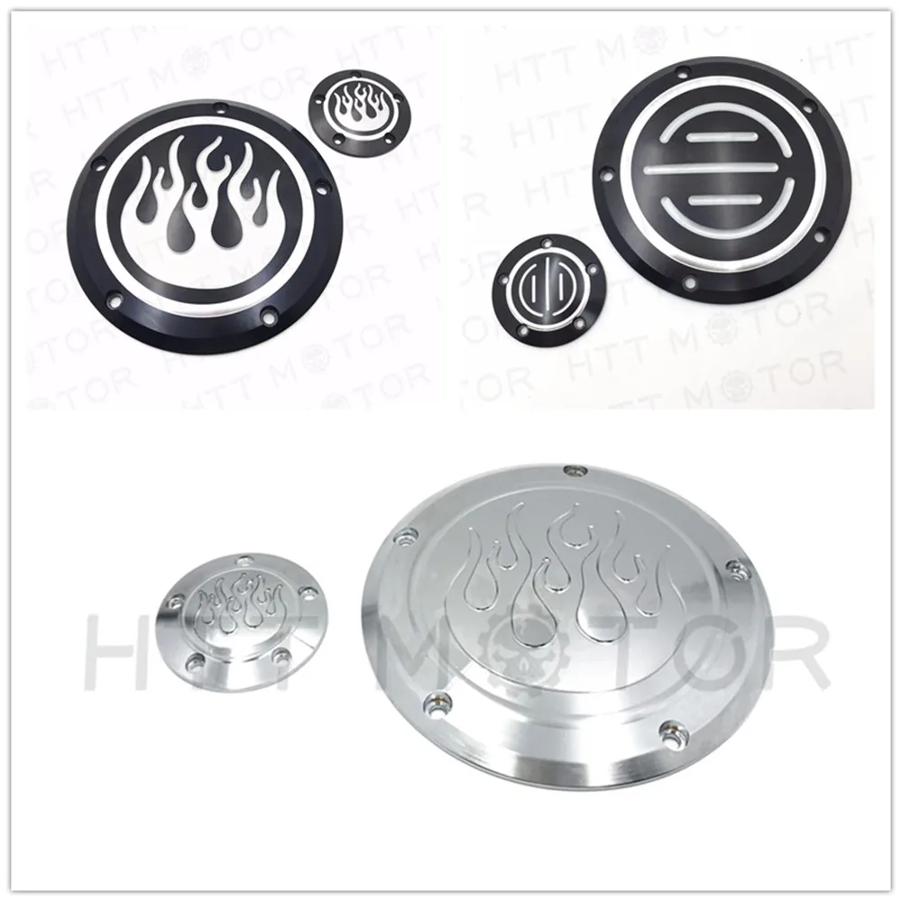 Per Harley Davidson Dyna Sportster Street Bob Xl 883 1200 Skull Derby & Timer Cover Ricambi Moto Aftermarket