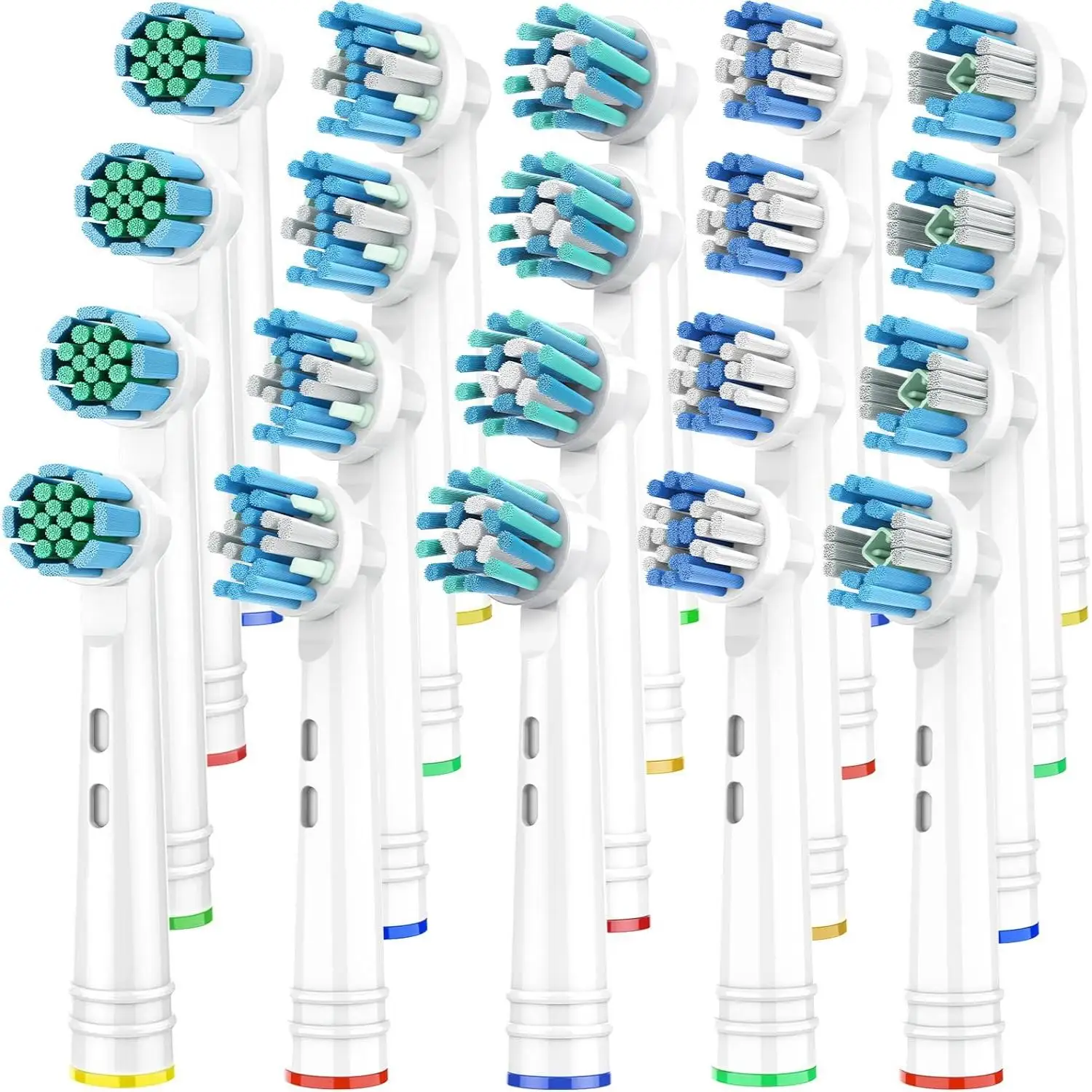 20 Testine Di Ricambio Ricariche Compatibili Per Oral B Braun Precision,Floss,Cross,3D Clean 7000/Pro 1000/9600/ 5000/3000/8000