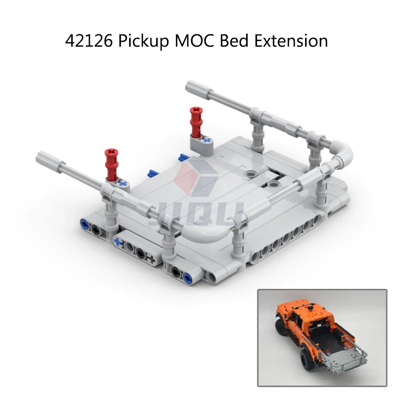 Moc Cargo Box Extension Bed Building Blocks Fit For Pickup F-150 Raptor 42126 Model Set Technical Bricks Assembly Kid Toys Gift