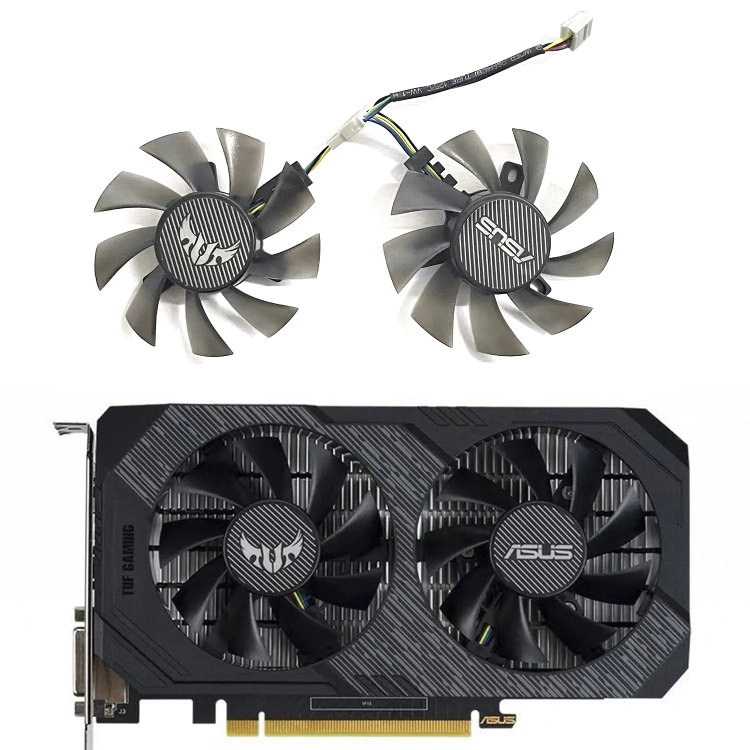 2 Pezzi Cooler T128215Bu 6 Pin 75Mm Gtx 1660 Ti Cooler Per Asus Tuf Gtx1660Ti 1660 1650 Rtx2060 Ventola Di Raffreddamento Della Scheda Grafica