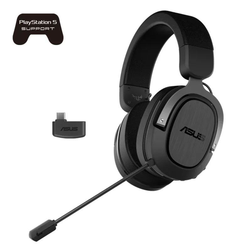 Asus Tuf Gaming H3 Wireless Console Di Gioco A Basso Ritardo 2.4 Ghz Surround Sound Band Certificato Usb-C Microfono Hifi 3.5Mm