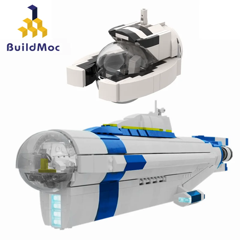 Buildmoc Subnauticaed Cyclopsed Sottomarino Deep Diving Sailing Seamotheds Moc Building Blocks Giocattoli Per Bambini Regali Per Bambini Mattoni
