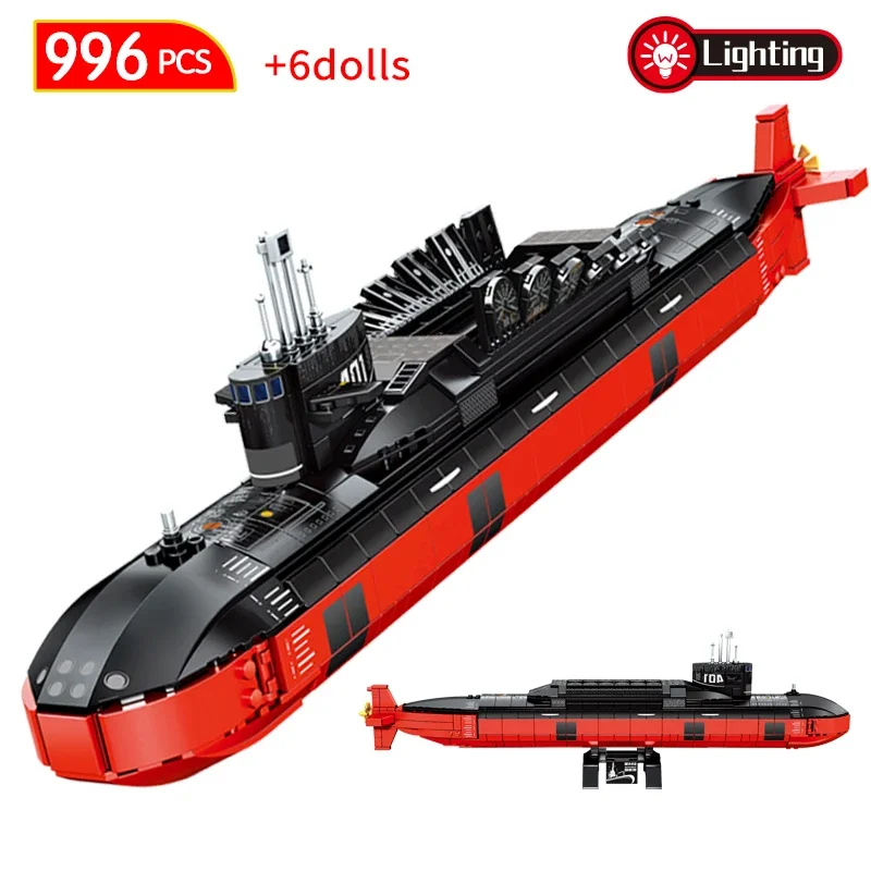 Compatibile Con Lego City Arma Militare Sottomarino Nucleare Building Blocks Fighter Figures Mattoni Giocattoli Per Bambini Regalo Per Adulti