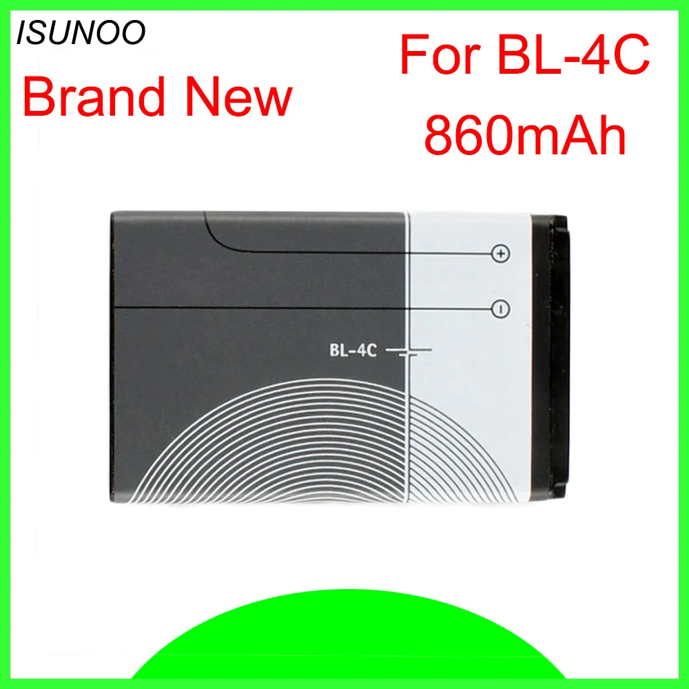 Isunoo Bl-4C Batteria Del Telefono Per Nokia 6100 6300 6125 6136 S 6170 6260 6301 7705 7200 7270 8208 Bl4C 860 Mah