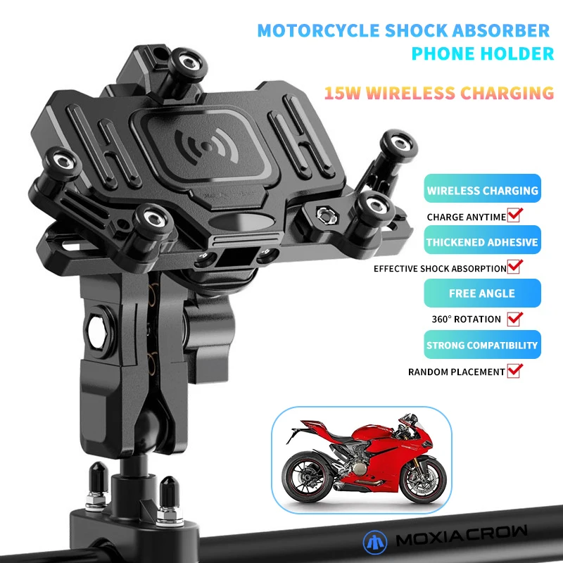 Motorcycle Mobile Phone Holder Wireless Charging For Kawasaki Z1000 Z900 Z750 Z750R Z750S Z650 Z400 Z300 Z250 Accesorios Bracket