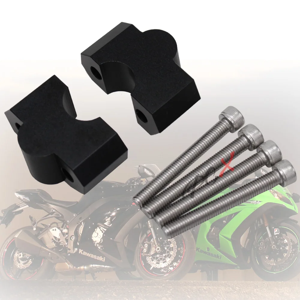 Per Kawasaki Z1000 2007-2009 Z750 2004-2006 Manubrio Moto Riser Manubrio Bar Morsetto Estendere Adattatore