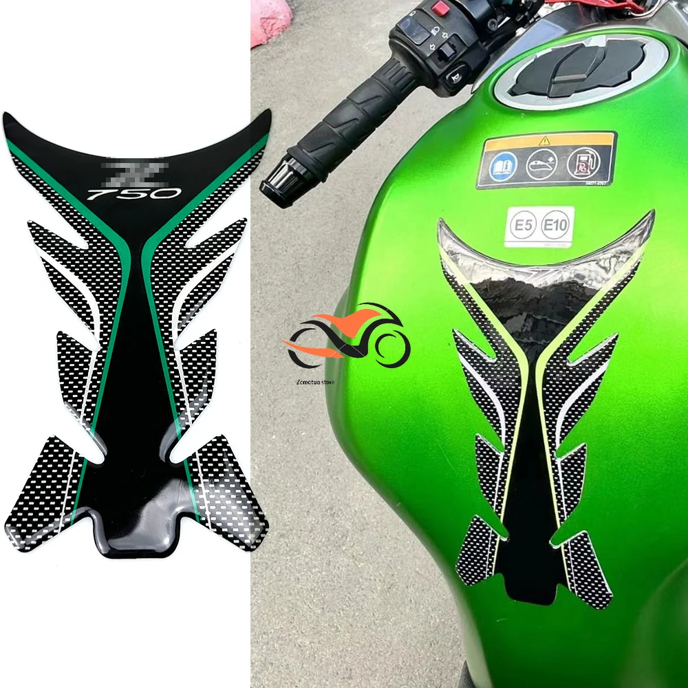 Per Kawasaki Z750 Z750R Z750S Adesivo Moto Serbatoio Carburante Pad Protezione Adesivo Decalcomania Carenatura Kit Ginocchio Carburante 3D Patch Lisca