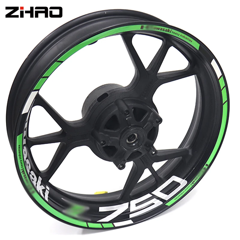 Adesivo Moto Per Kawasaki Z750 Z750 Strisce Cerchioni Moto Adesivi Riflettenti Impermeabili Decalcomanie Ruote