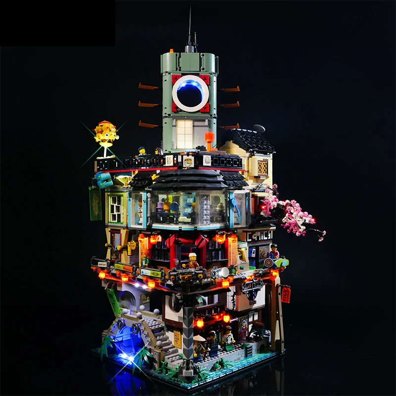 Kit Luci A Led Rc Per Lego 70620 Ninjiag City Building Blocks Giocattolo In Mattoni (Solo Luce A Led, Senza Modello Di Blocchi)