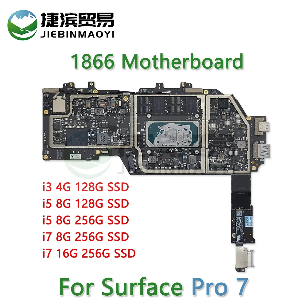 Laptop Originale I3 I5 I7 4G 8G 16G 128G 256G 512G Ssd 1866 Scheda Principale Per Scheda Madre Microsoft Surface Pro 6 Scheda Logica 1866