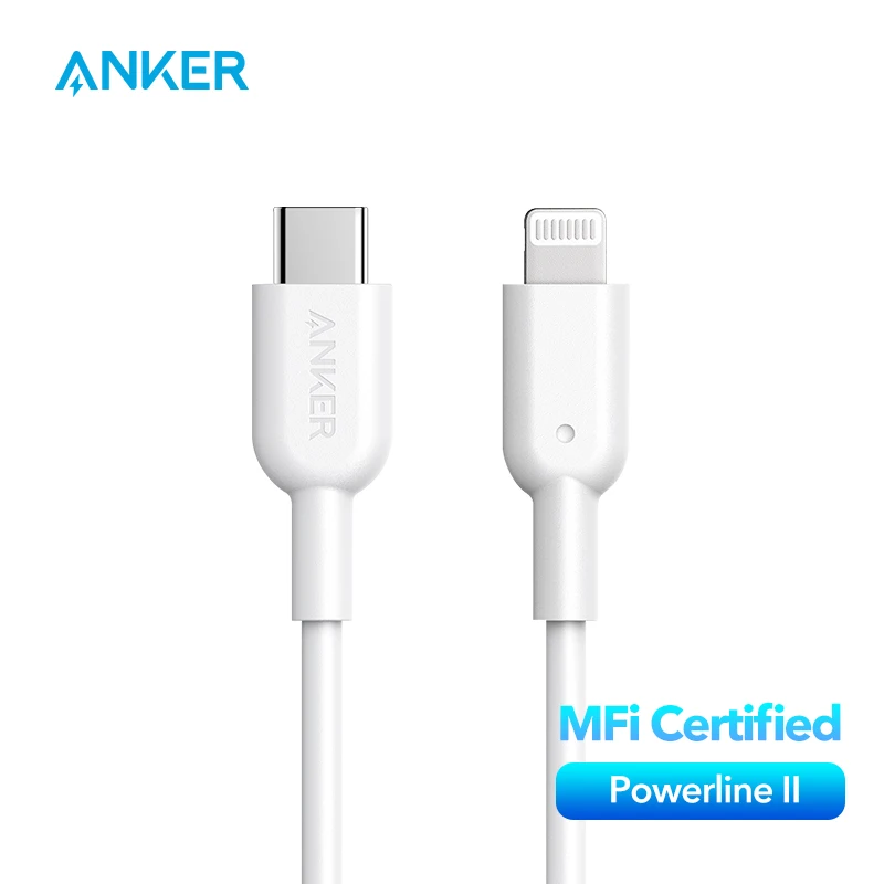 Cavo Di Ricarica Usb Anker Tipo C A Cavo Lightning Powerline Ii Per Iphone 13 Cavo Di Ricarica Rapida Linea Dati Usb Certificato Mfi