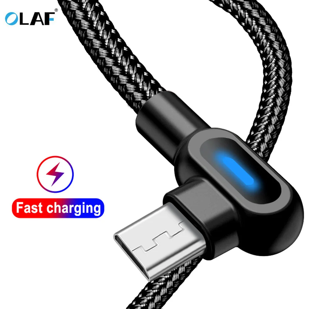 Olaf 90 Gradi Micro Usb Tipo C Cavo Di Ricarica Rapida Cargador Iphone Per Iphone Xr Samsung Huawei Usb C Cavo Del Telefono Cellulare