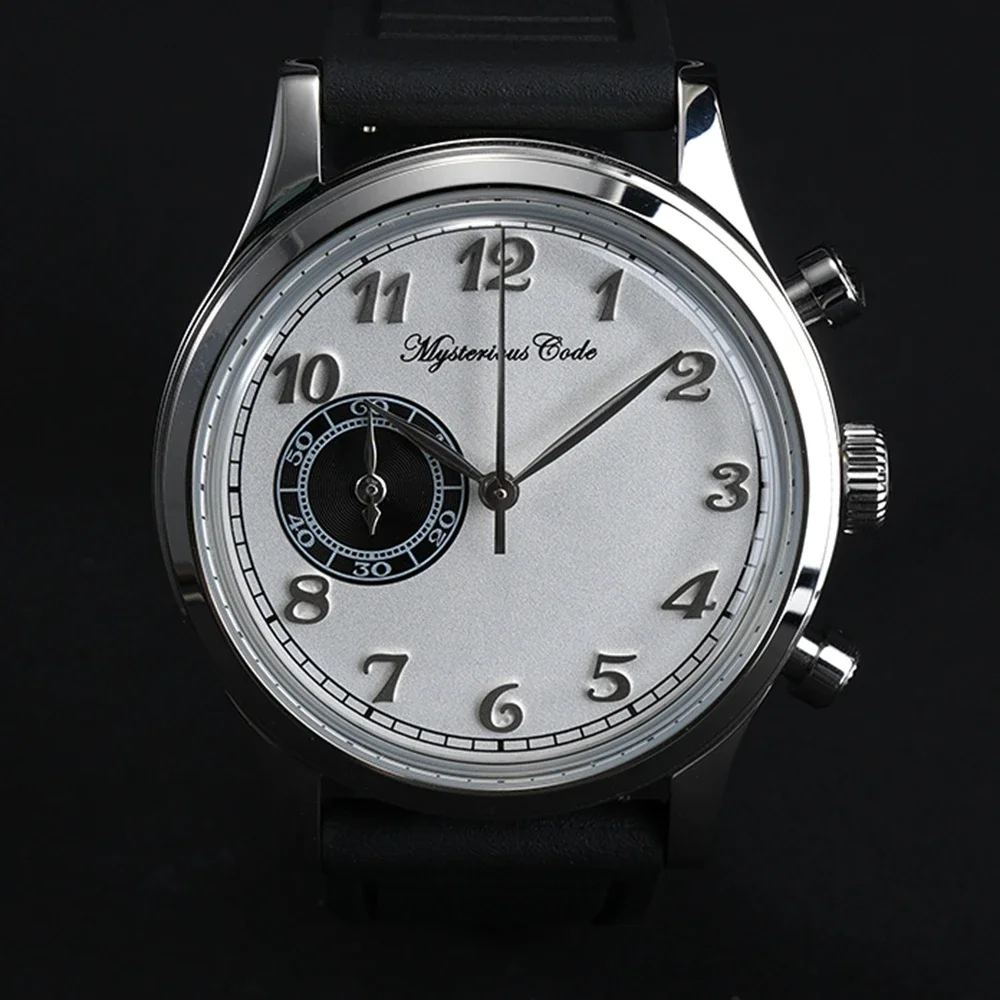 Vintage 41Mm Cronografo Orologio Da Uomo 38Mm Pilot Chrono Watch Panda Sub-Dial Dome Glass Quartz Orologi Da Polso Con Codice Misterioso